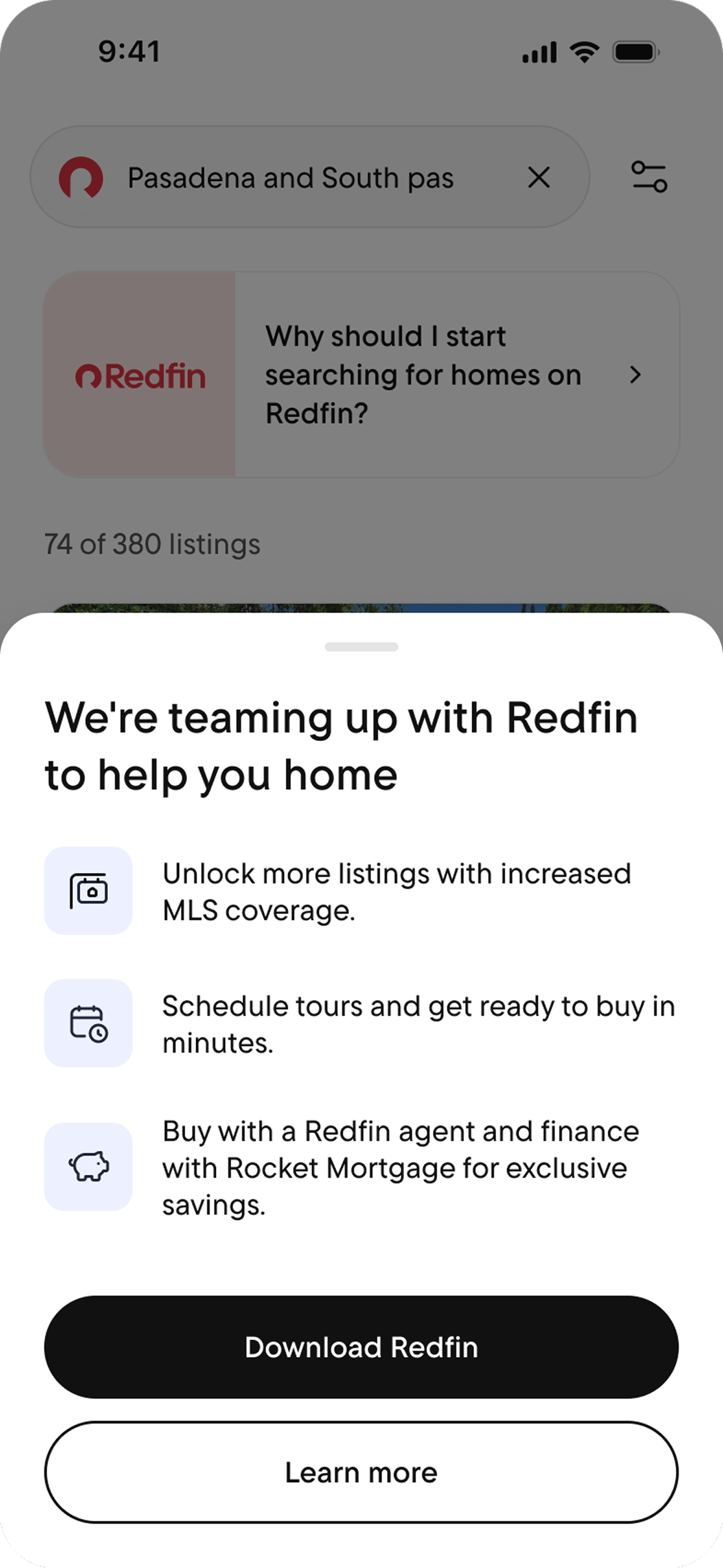 Redfin app – We're teaming up with Redfin to help you home